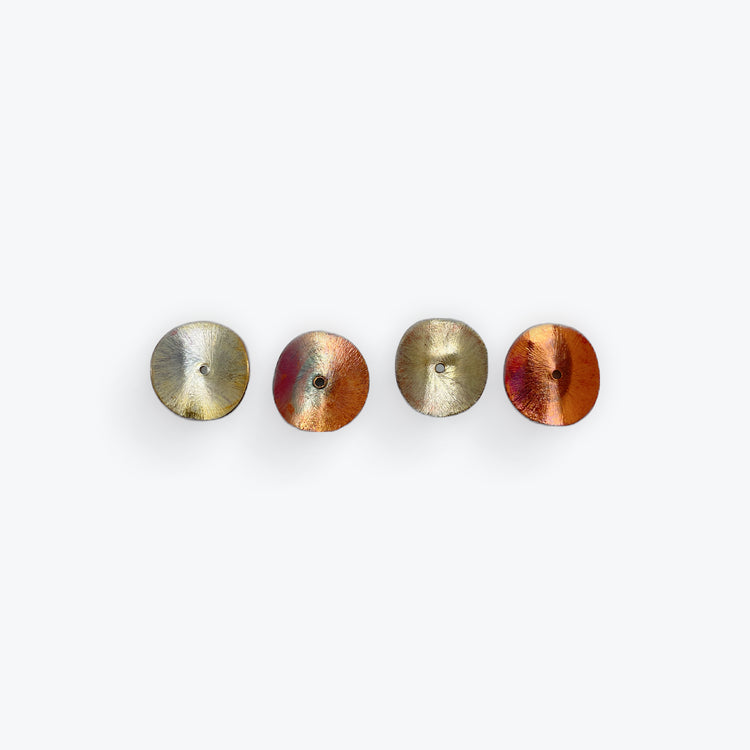 Fire torched and oxidized copper