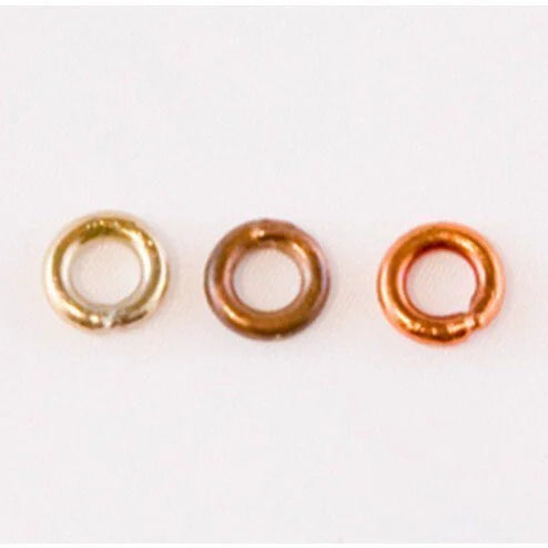 Fire Torched Soldered 12 Gauge Copper Jump Rings - 8mm