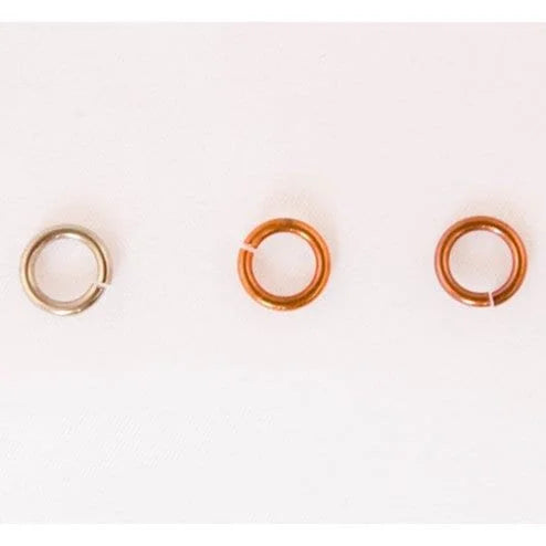 Fire Torched Open 18 Gauge Copper Jump Rings - 7mm - Open