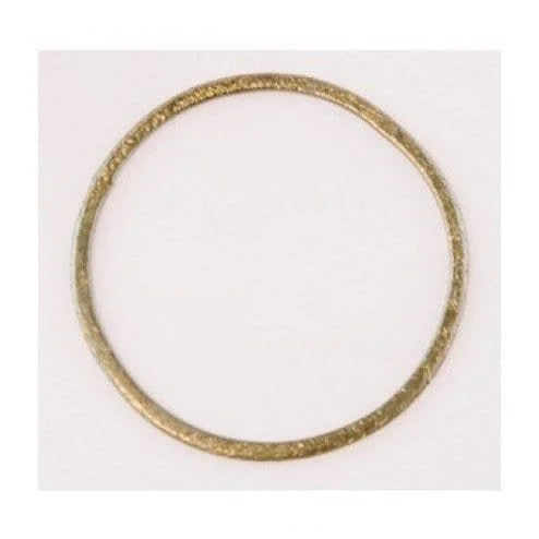 40mm Green Gold Plated Over Solid Copper Round Brushed Link