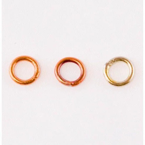 Fire Torched Soldered 16 Gauge Copper Jump Rings - 8mm
