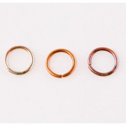 Fire Torched Open 16 Gauge Copper Jump Rings - 10mm