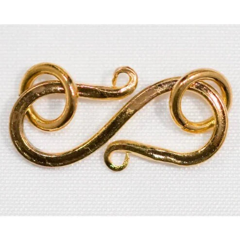 24k Gold Plated Copper S-hook Clasp