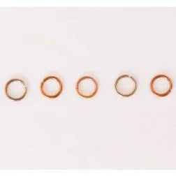 Fire Torched Open 18 Gauge Copper Jump Rings - 7mm - Open