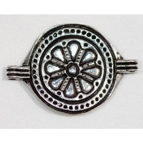 35mm Silver-Filled Flower Link