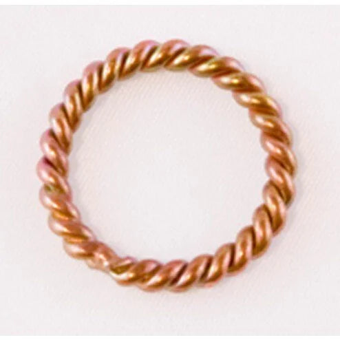 Oxidized Soldered 10 Gauge Twisted Copper Jump Ring- 20mm