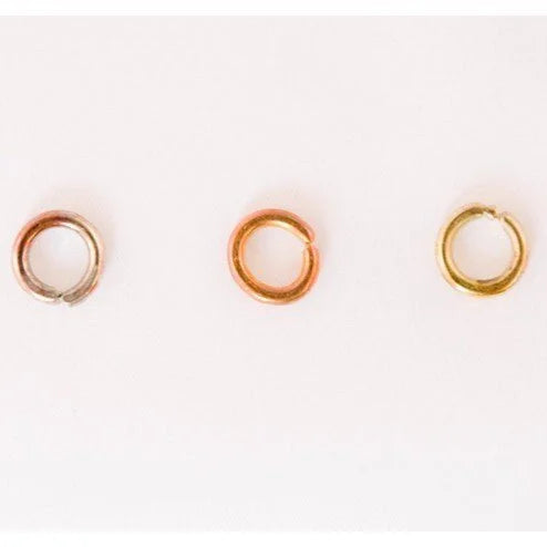 Fire Torched Open 14 Gauge Copper Jump Rings - 8mm - Open