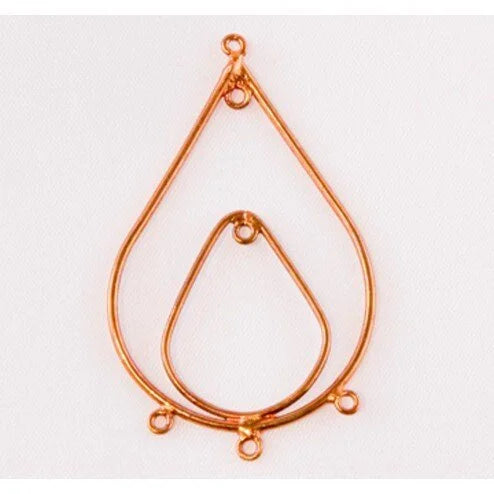 41mm Rainbow Copper Earring Finding