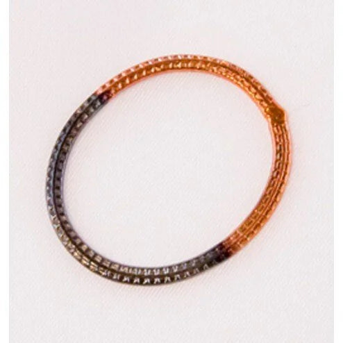 25mm Antiqued 24k Gold Black Rhodium Plated Over Solid Copper Connector