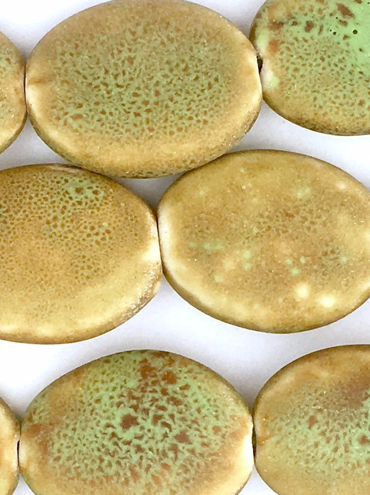 Oval Ceramic Beads Matte