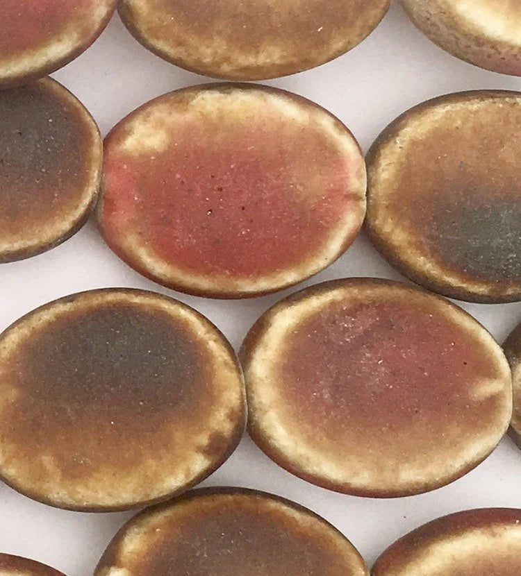 Oval Ceramic Matte Beads