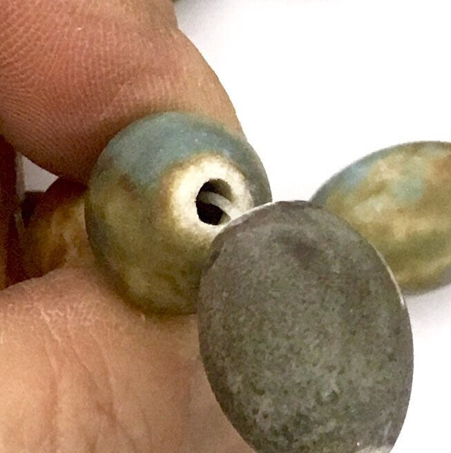 Large handmade Multi Colored Matte Porcelain Beads