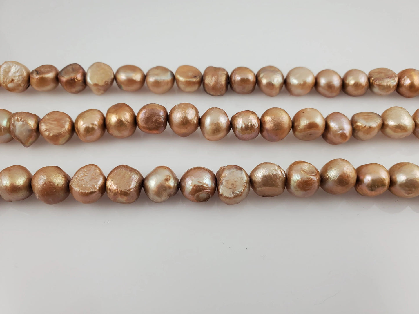 Natural Brown Gold Freshwater Pearls Round