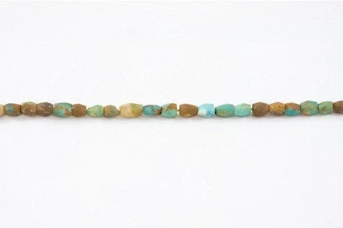 Natural Afghan Turquoise Rice-shaped Beads (Bi-cones) - High Quality