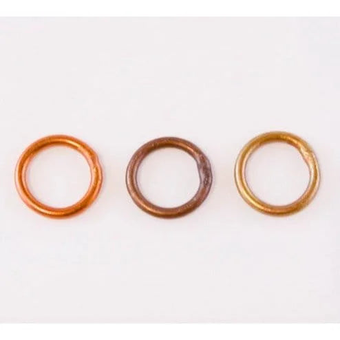 Fire Torched Soldered 10 Gauge Copper Jump Rings - 18mm