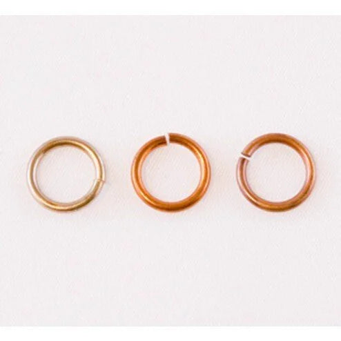 Fire Torched Open 16 Gauge Copper Jump Rings- 9mm