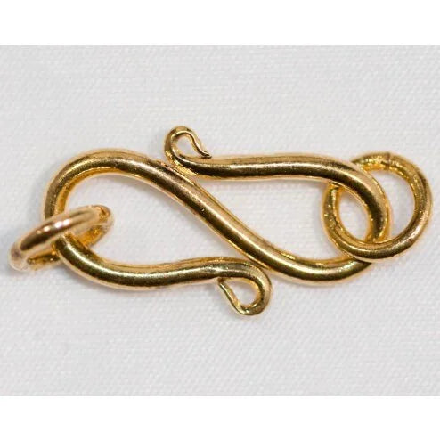 24k Gold Plated S-Hook Clasp