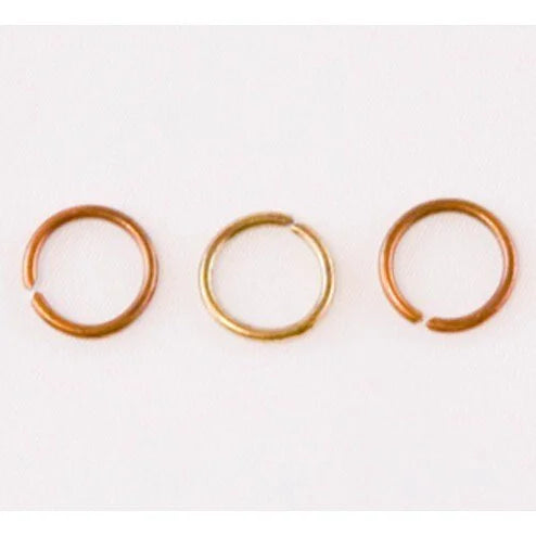 Fire Torched Open 18 Gauge Copper Jump Rings - 10mm