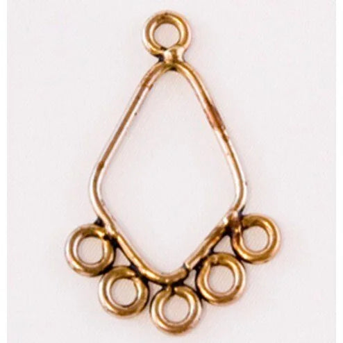 34mm Oxidized Solid Copper Earring Finding