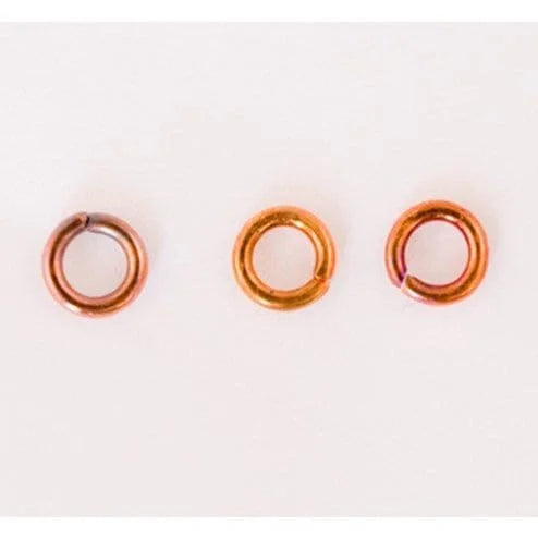 Fire Torched Open 16 Gauge Copper Jump Rings- 6mm