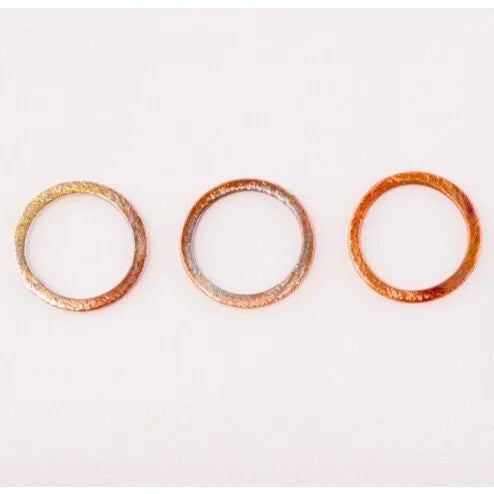 20mm Rainbow Copper Brushed Round Link