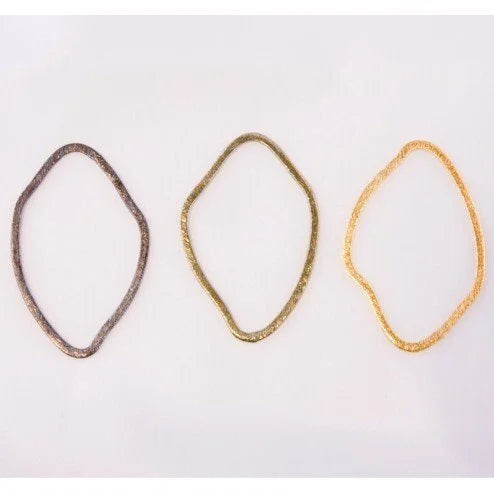 46mm Leaf 24k Gold Green Gold Black Gold Plated Over Solid Copper