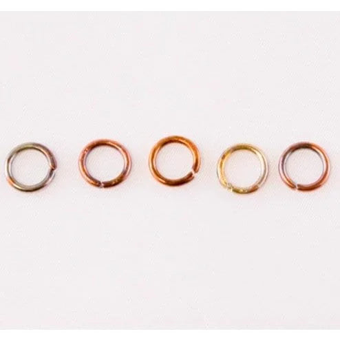 Fire Torched Open 16 Gauge Copper Jump Rings - 8mm