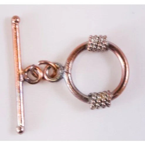 Rainbow Copper Round Toggle Clasp