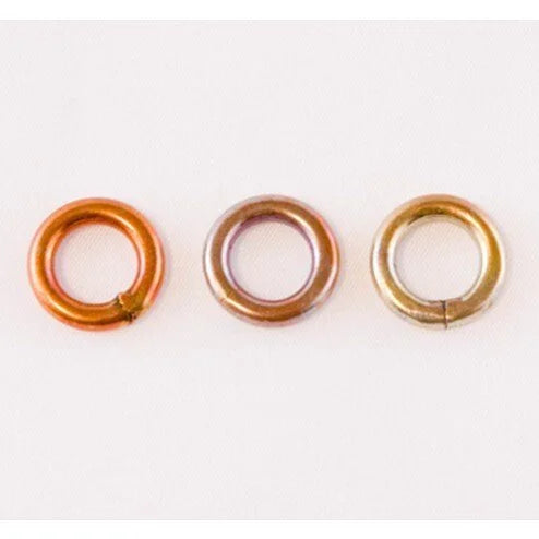 Fire Torched Soldered 11 Gauge Copper Jump Rings- 13mm