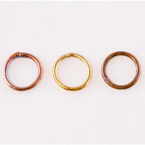 Fire Torched Soldered 16 Gauge Copper Jump Rings - 10mm