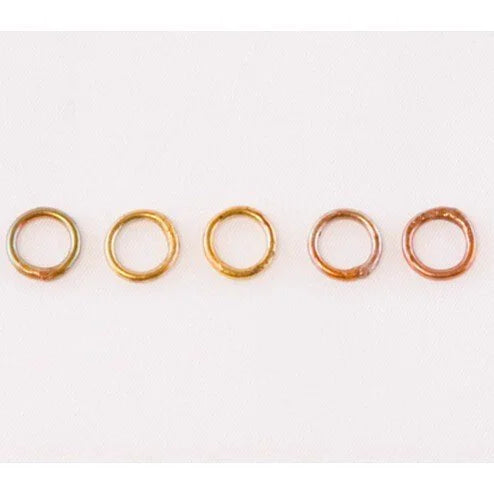 Fire Torched Soldered 16 Gauge Copper Jump Rings- 8.5mm