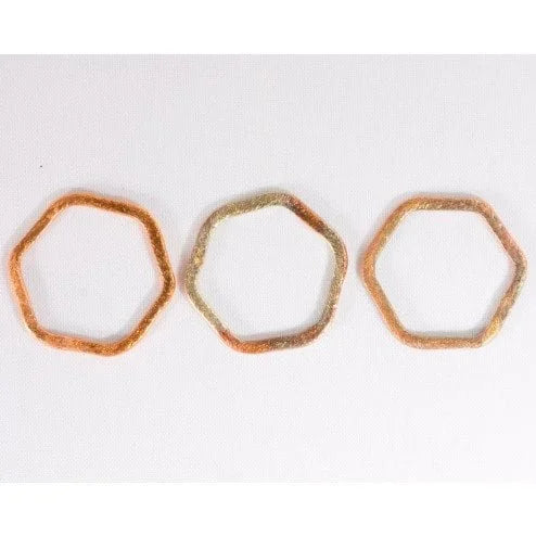 20mm Rainbow Copper Hexagon Link