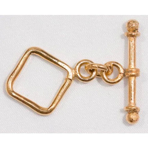 24k Gold Plated Square Toggle Clasp
