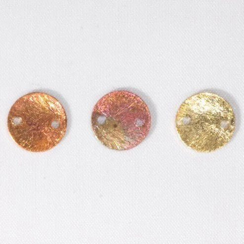 10mm Rainbow Copper 2-hole Disk