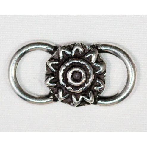 22mm Silver-Filled Flower Link