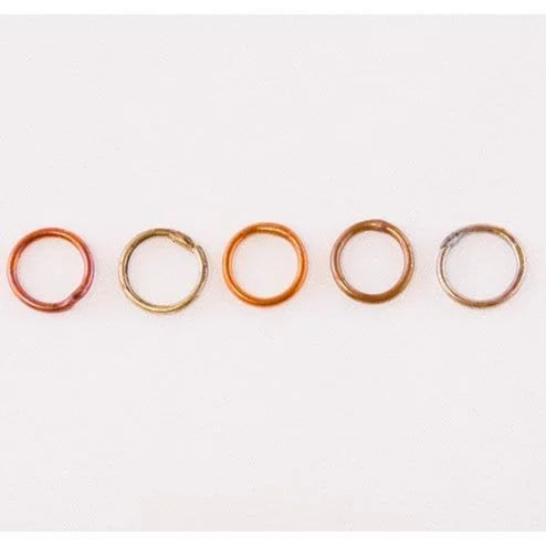 Fire Torched Soldered Copper Jump Rings - 10mm