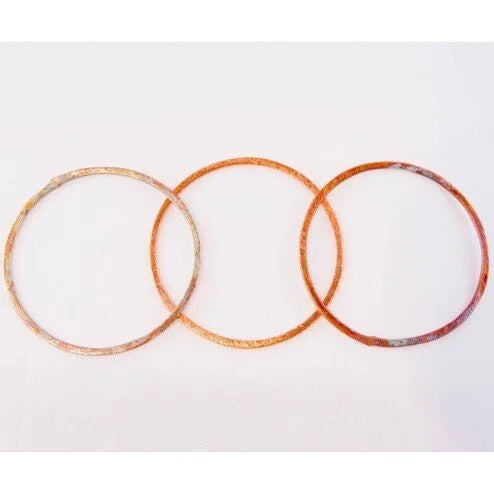 50mm Rainbow Copper Brushed Round Link