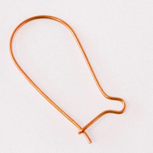 Kidney Ear Wire - 13 Pieces Copper Fire Torched
