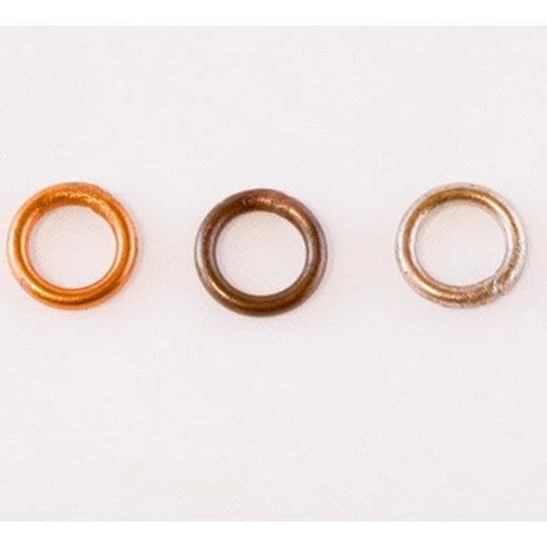 Fire Torched Soldered 10 Gauge Copper Jump Rings- 14mm