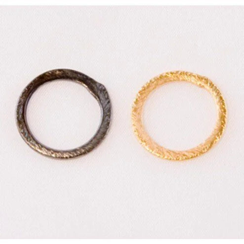 16mm Round Black Rhodium and 24k Gold Plate Link