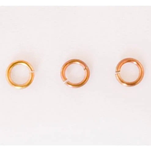 Fire Torched Open 18 Gauge Copper Jump Rings - 7mm - Open