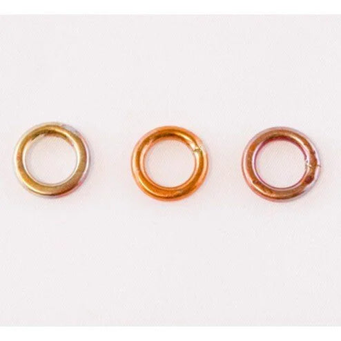 Fire Torched Soldered 10 Gauge Copper Jump Rings- 14mm