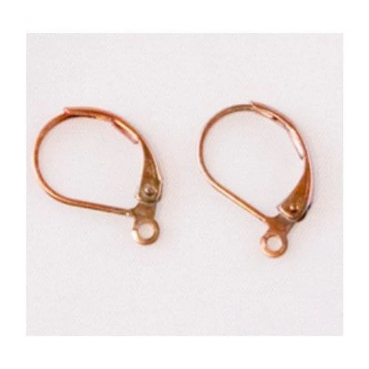 Lever Back Ear Wire - 18 Pieces Copper Fire Torched
