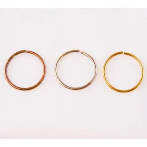 Fire Torched Open 16 Gauge Copper Jump Rings - 20mm