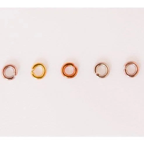 Fire Torched Open 16 Gauge Copper Jump Rings - 5mm - Open