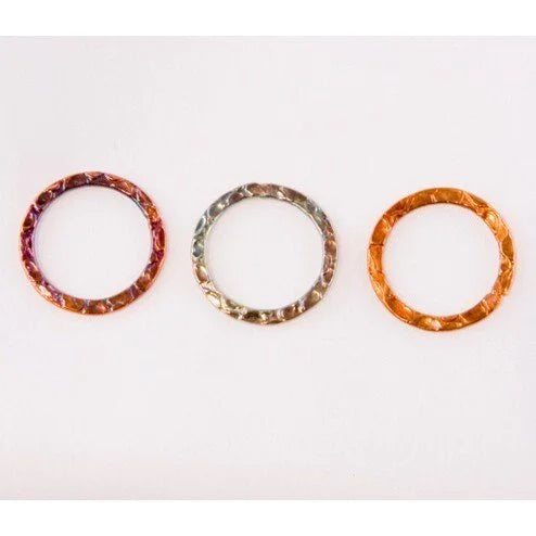 20mm Rainbow Copper Snakeskin Textured Link