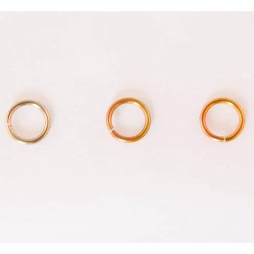 Fire Torched Open 18 Gauge Copper Jump Rings - 9mm - Open