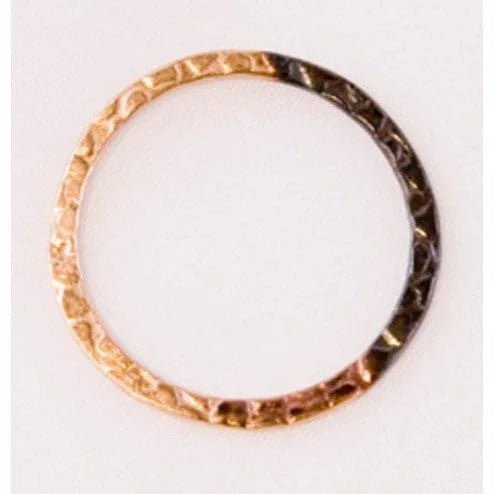 25mm Antiqued 24k Gold Plated Over Solid Copper Round Connector Finding