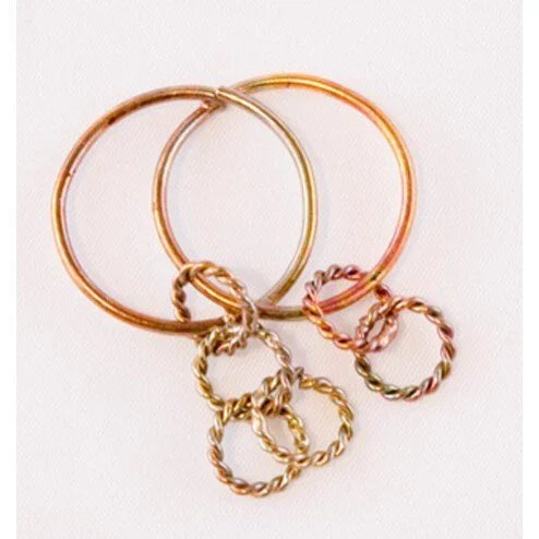 55mm Gold Plated Over Solid Copper Double Circle Link