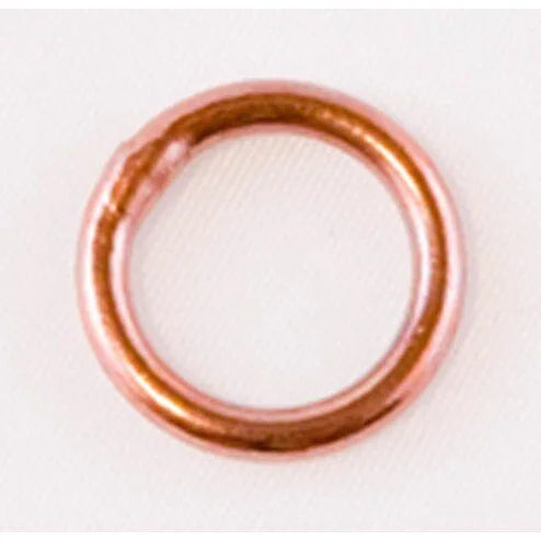 Fire Torched Soldered 12 Gauge Copper Jump Rings- 14mm